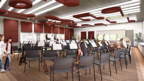 Rendering of Middle School Orchestra Room